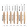 7PCS Wooden Handle Crochet Hook with Big Eye Needle Stitching Marker, Storage Bag for DIY Crochet Craft Hand Stitching