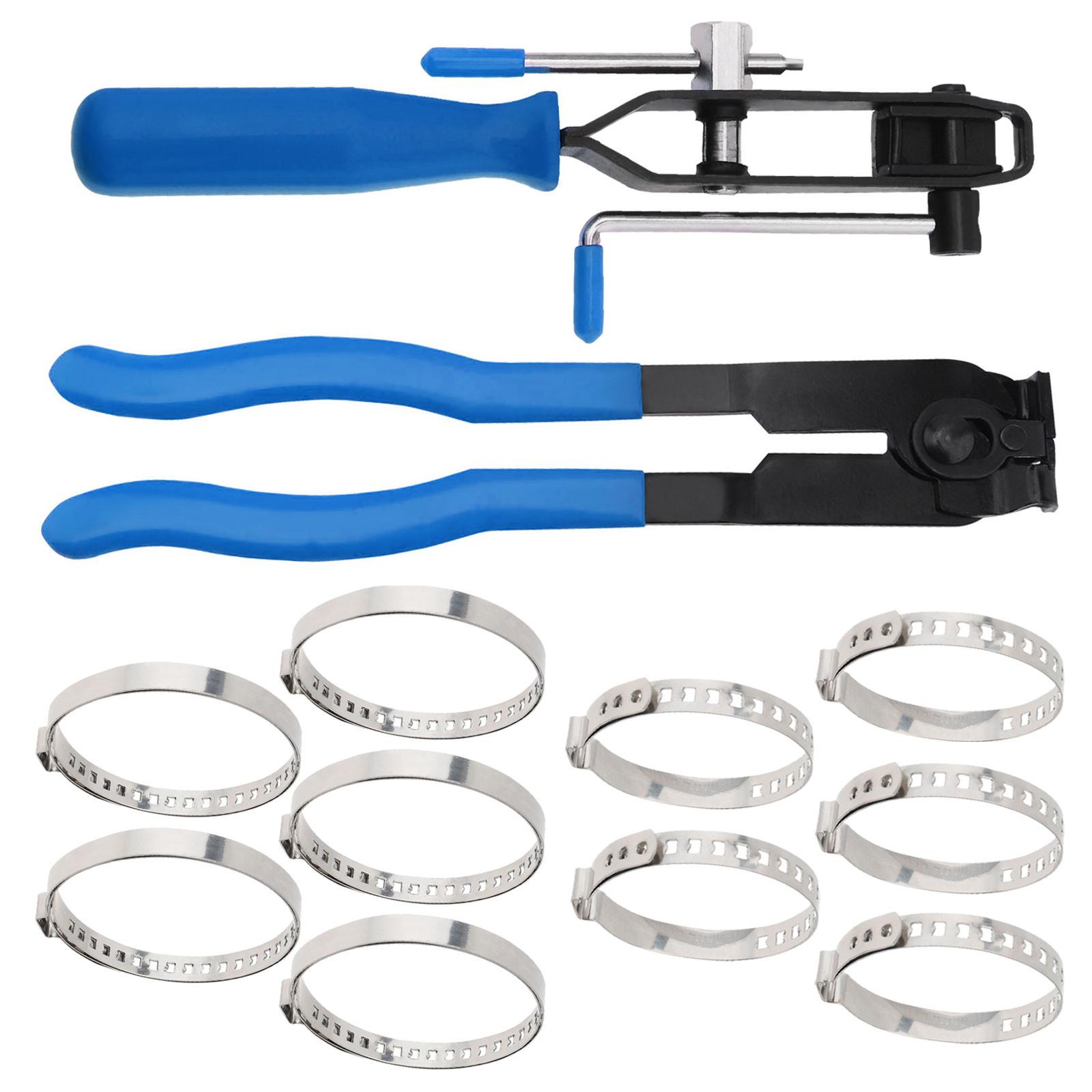 

1 комплект синих сверхпрочных противоскользящих хомутов для пыльников ШРУСов для большинства автомобилей с 10 обжимными лентами 12pcs