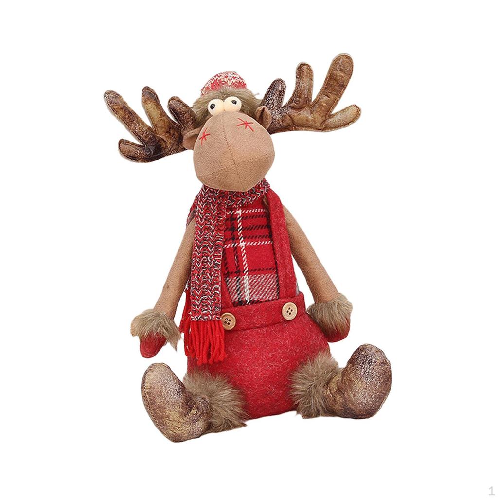 Christmas Doll Figurine Ornament Novelty Toy for Winter Festival Tabletop Shelf Home Decor