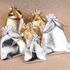 20PCS Foil Material Gift Bags Gold Silver Color Jewelry Bags Luxury Cloth Gift Bags  Christmas Party