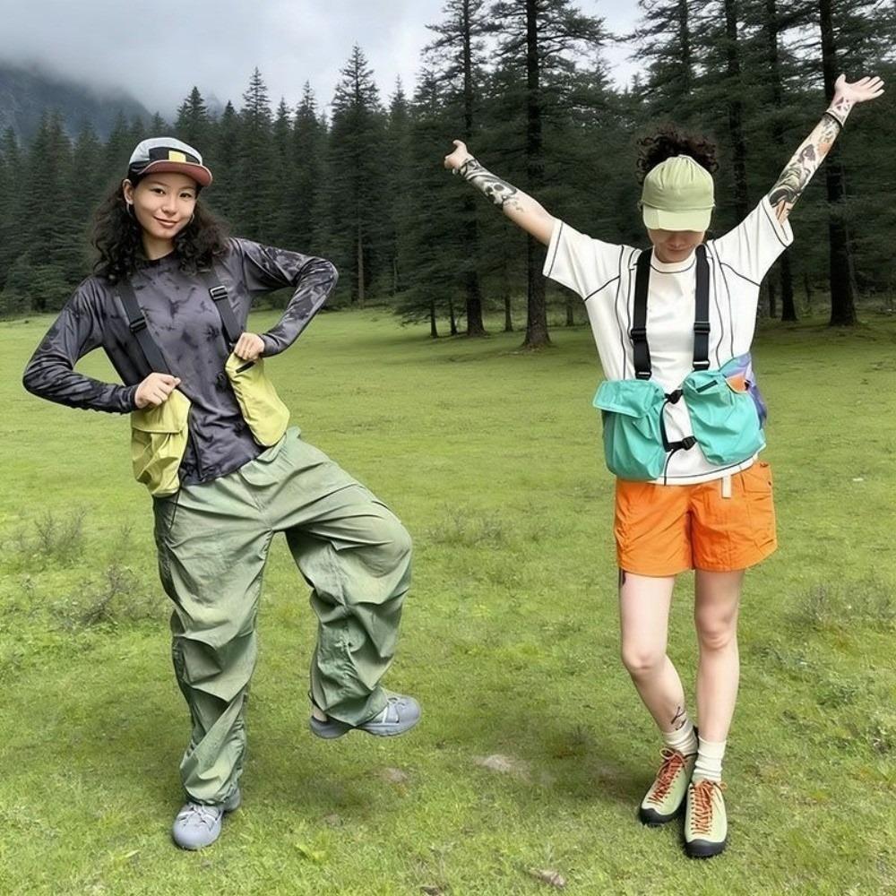 Oxford Cloth Running Hydration Vest Mesh Material Multi-Pocket Vest Breathable Mesh Vest Travel