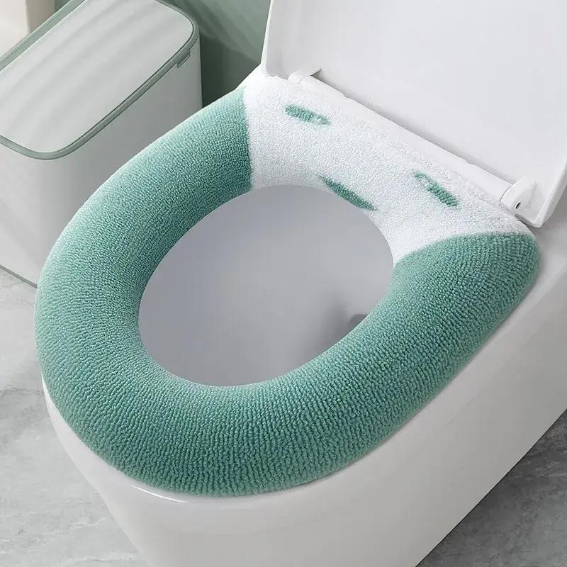 1 stk Badeværelse Toilet Sædebetræk Blødt Varmere Vaskbart Måtte Betræk Pude Sæde