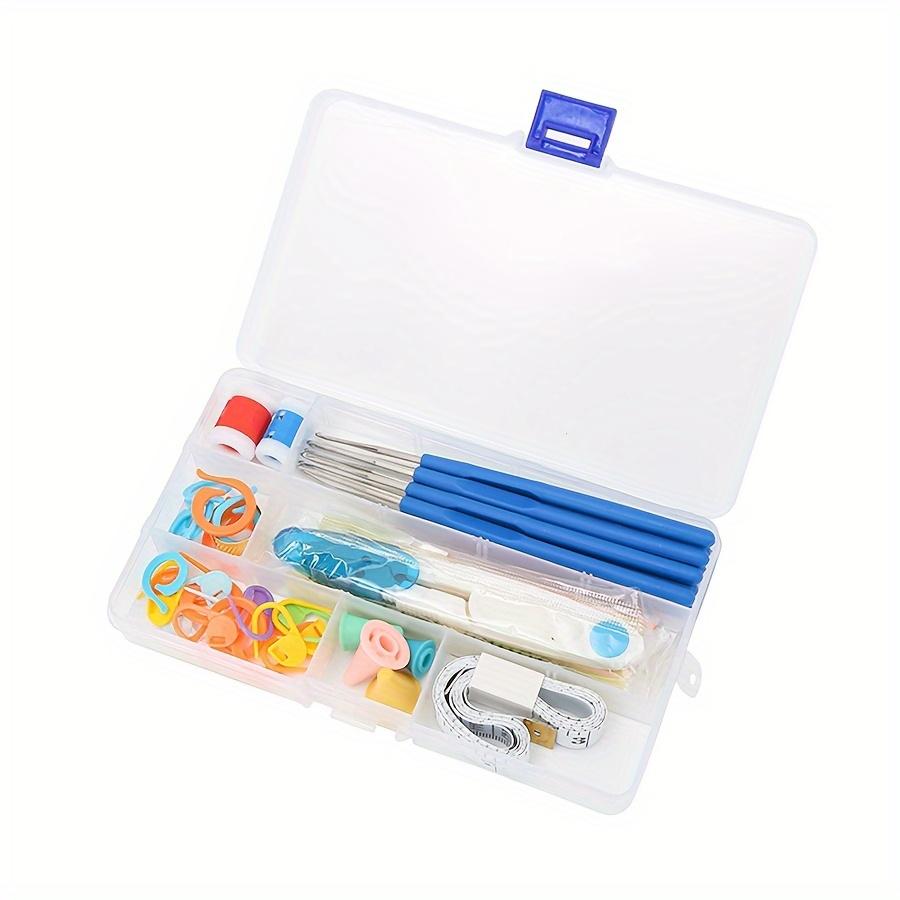 52pcs/set Crochet Hook Box Set Knitting Needles Thimble Measure Tape Locking Stitch Pins for DTY Craft Household SewingTools ZSY