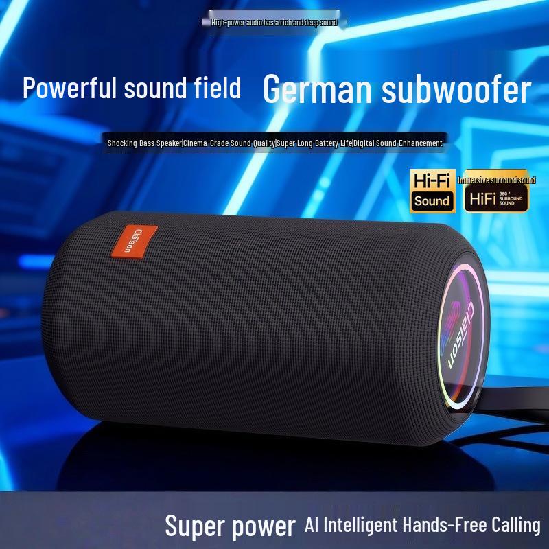 T67 Waterproof Outdoor Bluetooth Speaker with High-Quality Sound for Camping and Cycling