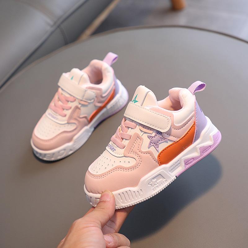 2026 Spring Soft Sole Non-Slip Leather Sneakers for Boys and Girls, Baby Casual Sports Shoes