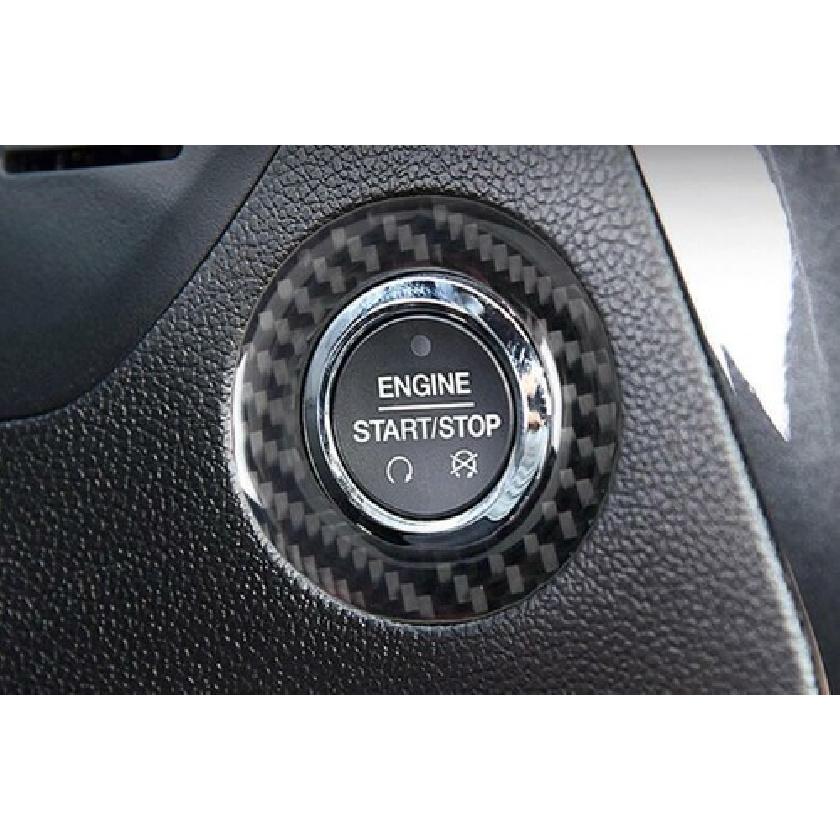 Start Button Carbon Fiber Vinyl Cover For Ford Explorer 2011-19 Ignition Switch