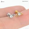 1Pc 1.2x6/8mm G23 Titanium Base Stainless Steel Studs Lip Labret Piercing Nose Helix Piercing Conch Tragus Earrings Flat End