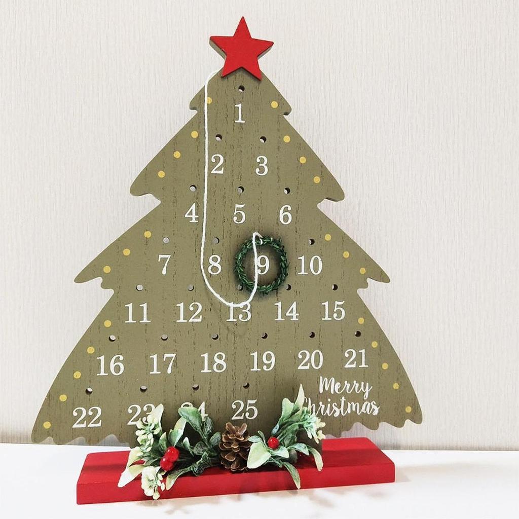 Christmas Advent Calendar Days Until Christmas Reminder Handmade Christmas Decorations for Party Holiday Living Room Home Office