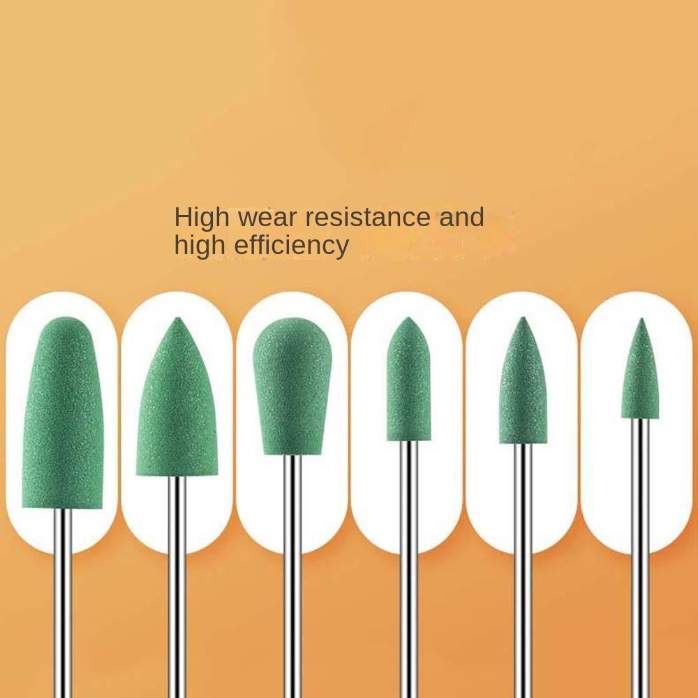 6Pcs/set Gel Polishing Removal Silicone Nail Polishing Head Silicone Nail Drill Bits Manicurist