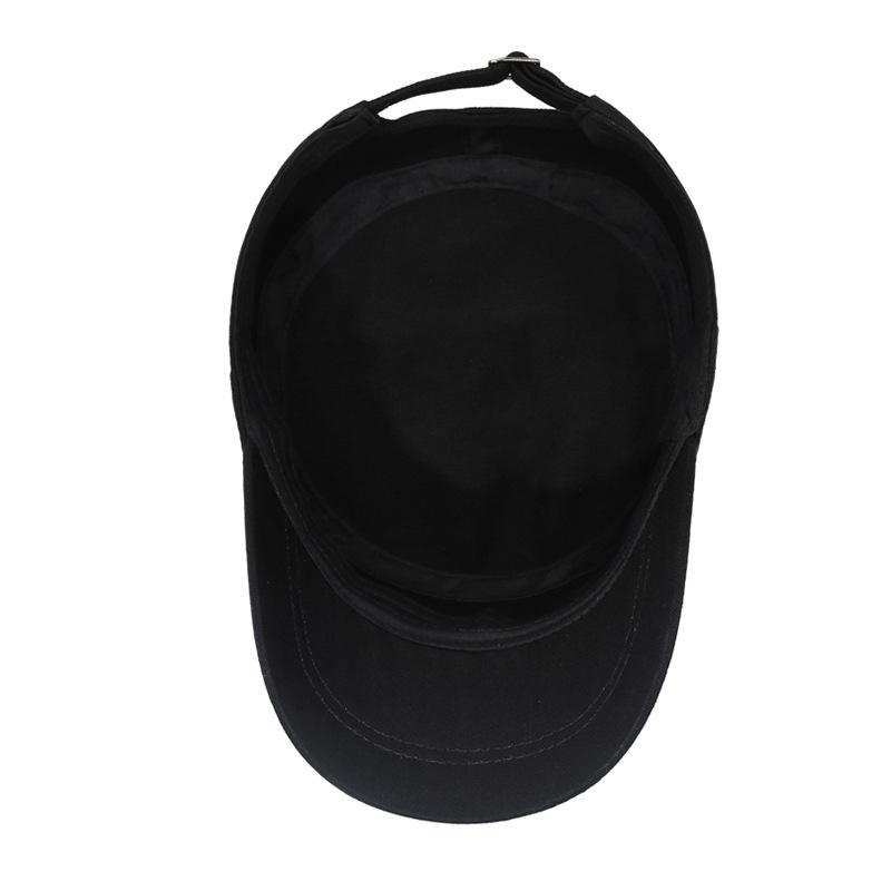 Men's Outdoor Sports Camouflage Flat Top Hat Spring Autumn Embroidered Sun Hat