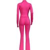 HR24057 Women's Sexy Long Sleeve Flare Two-Piece Sports Casual Set