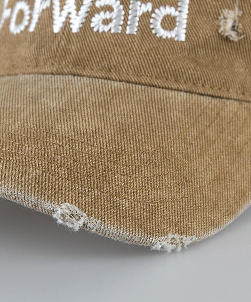 Wig Move Forward Damaged Ball Cap - Beige