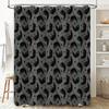 Black Cat Shower Curtain Spooky Halloween Decor Cute Kitten Bathroom Set Washable Waterproof Home Decor Artistic Pattern Modern