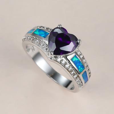 Peach Heart Ring Fashionable Personalized Retro Female