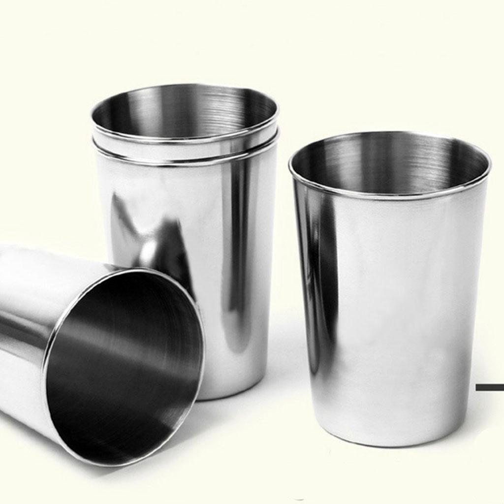 Premium Grade Stainless Steel Pint Cups Water Tumblers For Any Occasion 5 Pcs.