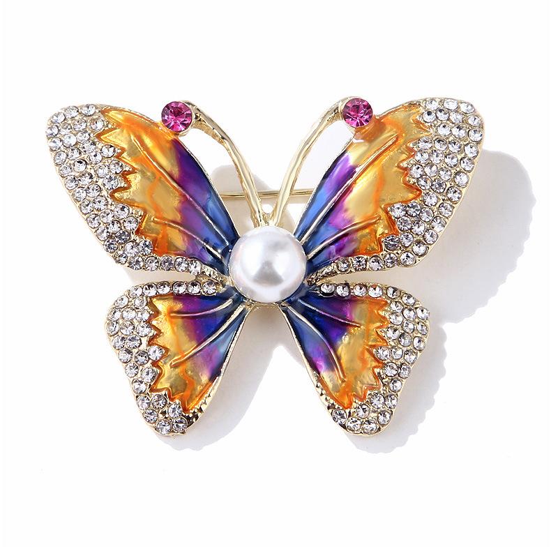 

Vintage Temperament Simple Fashionable Butterfly Pearl Brooch Brooch Women s Corsage Insect Pins Elegant Accessories Brooch Jewelry
