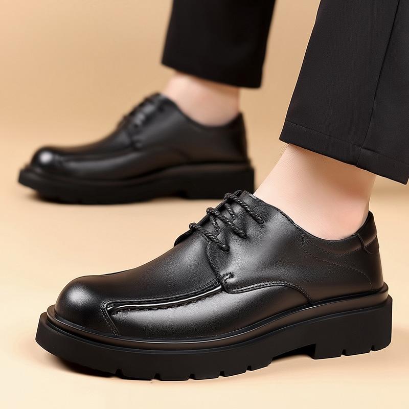 High Quality Mens Casual Leather Shoes Comfort Lace Up Oxford Shoes Man Outdoor Antiskid Business Footwear Leisure Walk Sneakers