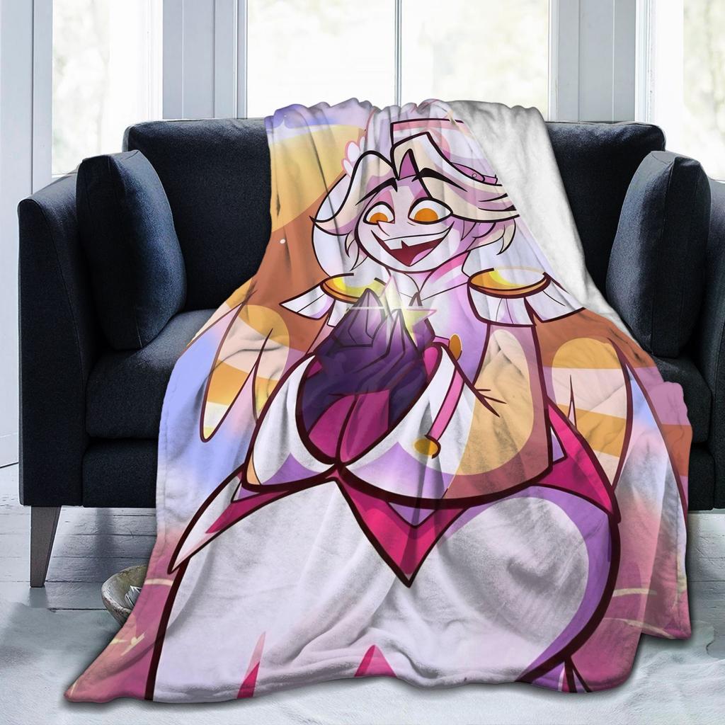 Hazbins Hotels Cartoon Blanket Fleece Textile Decor Breathable Ultra-Soft Throw Blanket for Home Travel Bedspreads