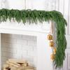 1/1.8 Meter Christmas Pine Garland for Xmas Artificial Norfolk Pine Garland for Table Wall Indoor Outdoor Christmas Decor