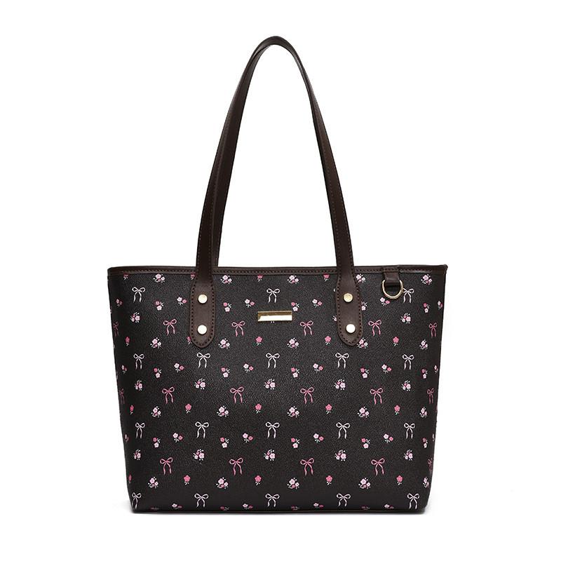 Pattern Floral Simple Large Capacity Women Casual Shoulder Tote Bag For Daily