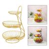 Decorative Fruit Basket Stand Metal Wire Bread Holder Rack Storage Kitchen