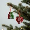 2D Acrylic Christmas Ornaments Hanging Ornaments Suitable For Christmas Tree Decoration