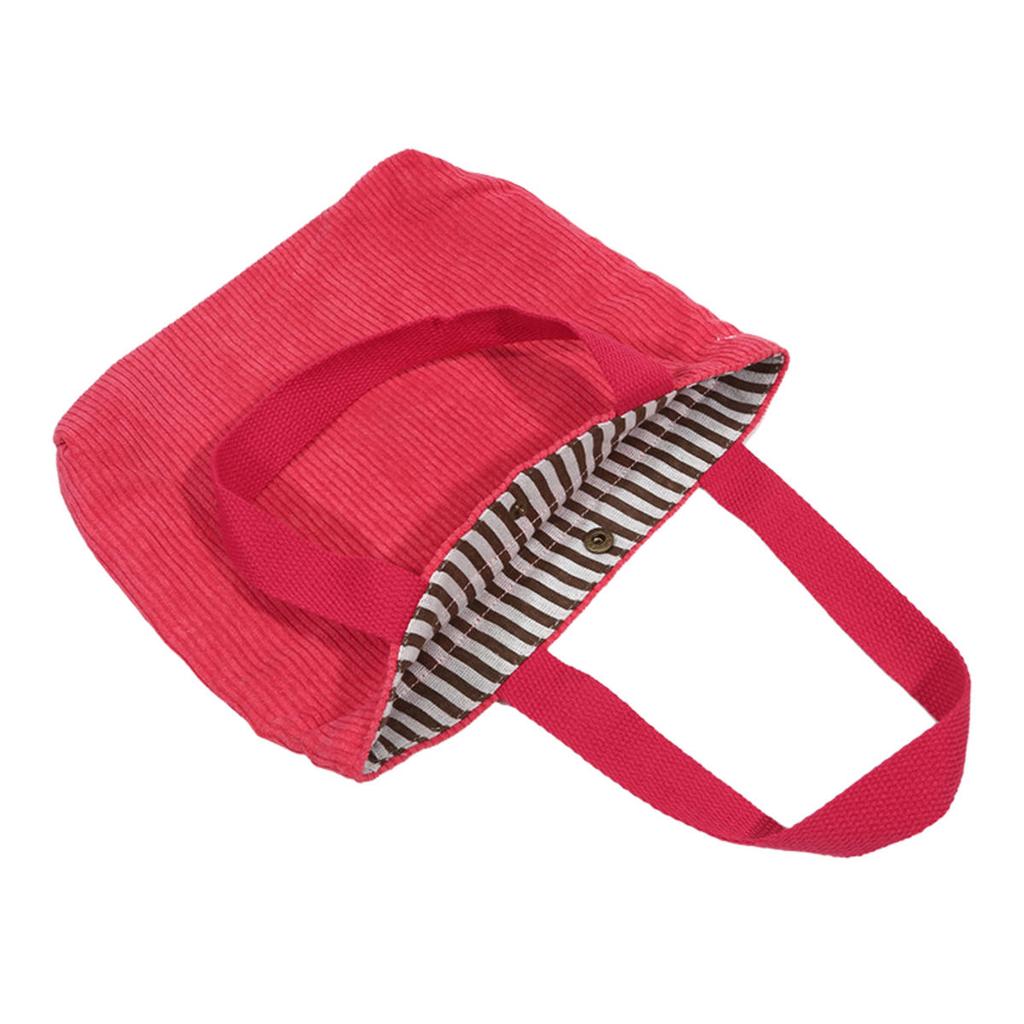 Women's Shoulder Shopper Bag Solid Color Daily Commuter Food Container Storage Bags Stripe Tote Handbags Simple Lunch Bag