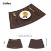 Chinese Style Leather Placemat PU Leather Western Placemat Heat Insulation Mat  Restaurant Use