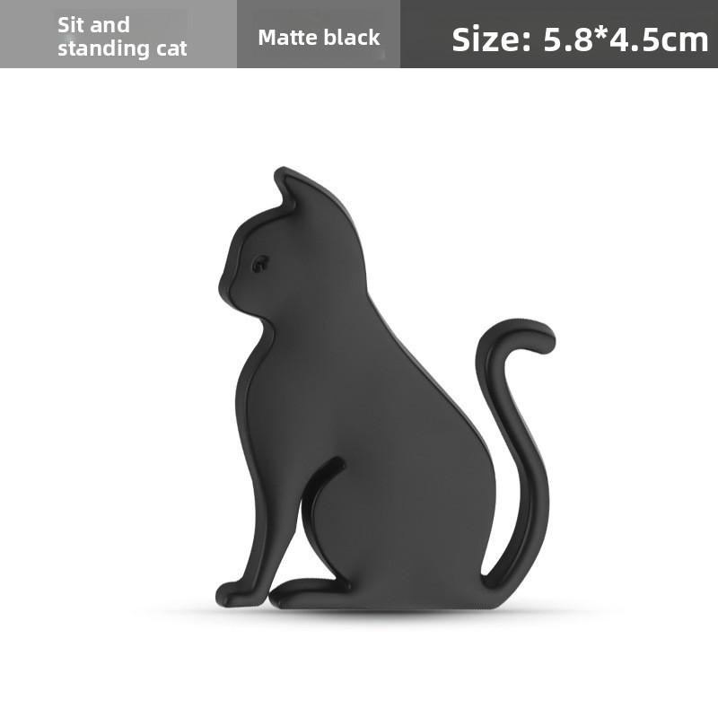

1 Piece 3D Metal Car Decoration Cat Adhesive Badge Emblem Sticker for Universal Cars Moto Bike Car Styling Accessories чёрный