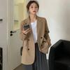 Women's Coat Thin Drape Loose Mid-length Popular Long-sleeved Suit Jacket