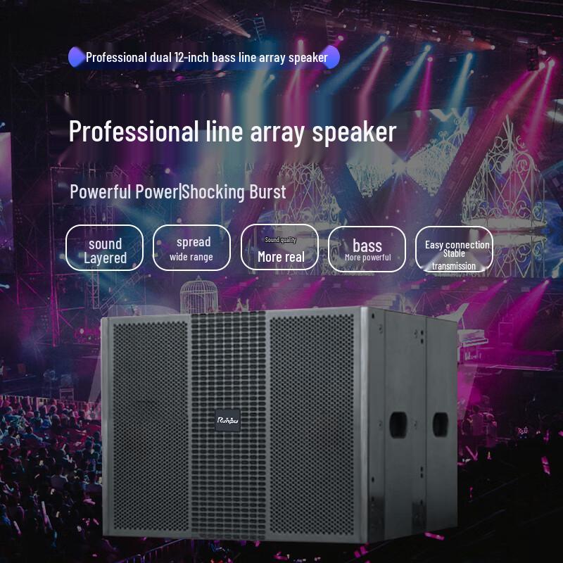 Runpu Professional Dual 12-inch Passive Line Array Speaker (CN version)