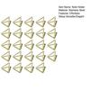 24Pcs Metal Card Holders Triangle Shape Golden Note Holders Table Name Card Clips for Wedding Party Wedding Reception Table Decor