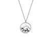 Couple BFF Necklaces Matching Set for 2, Mountain and Sea, Sun and Moon Pendant, Gift for Couples Best Friend Friendship Jewelry