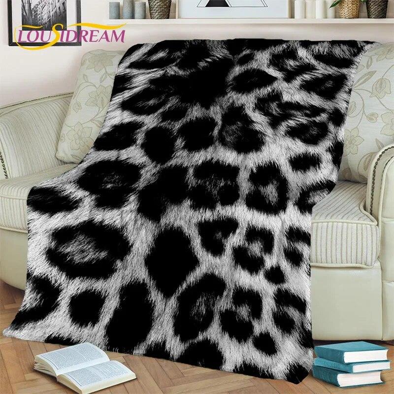 3D Wild Sexy Leopard Stripe Print Blanket,Soft Throw Blanket for Home Bedroom Bed Sofa Picnic Travel Office Cover Blanket Kids