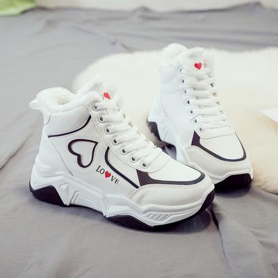 Mode Plus Velours Sneakers Dames 2025 Winter Wilde High-top Schoenen Dames Warme Katoenen Schoenen Hardlopen Dikke Damesschoenen Zapatos De Mujer