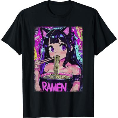 Cyberpunk Ramen Y2K Manga Anime Japanese Streetwear T-Shirt