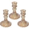Suporturi Elegante pentru Lumânări din Sticlă, Suporturi Decorative din Cristal pentru Lumânări, Set de 3 buc. pentru Decorarea Nunților, Festivalurilor, Petrecerilor.