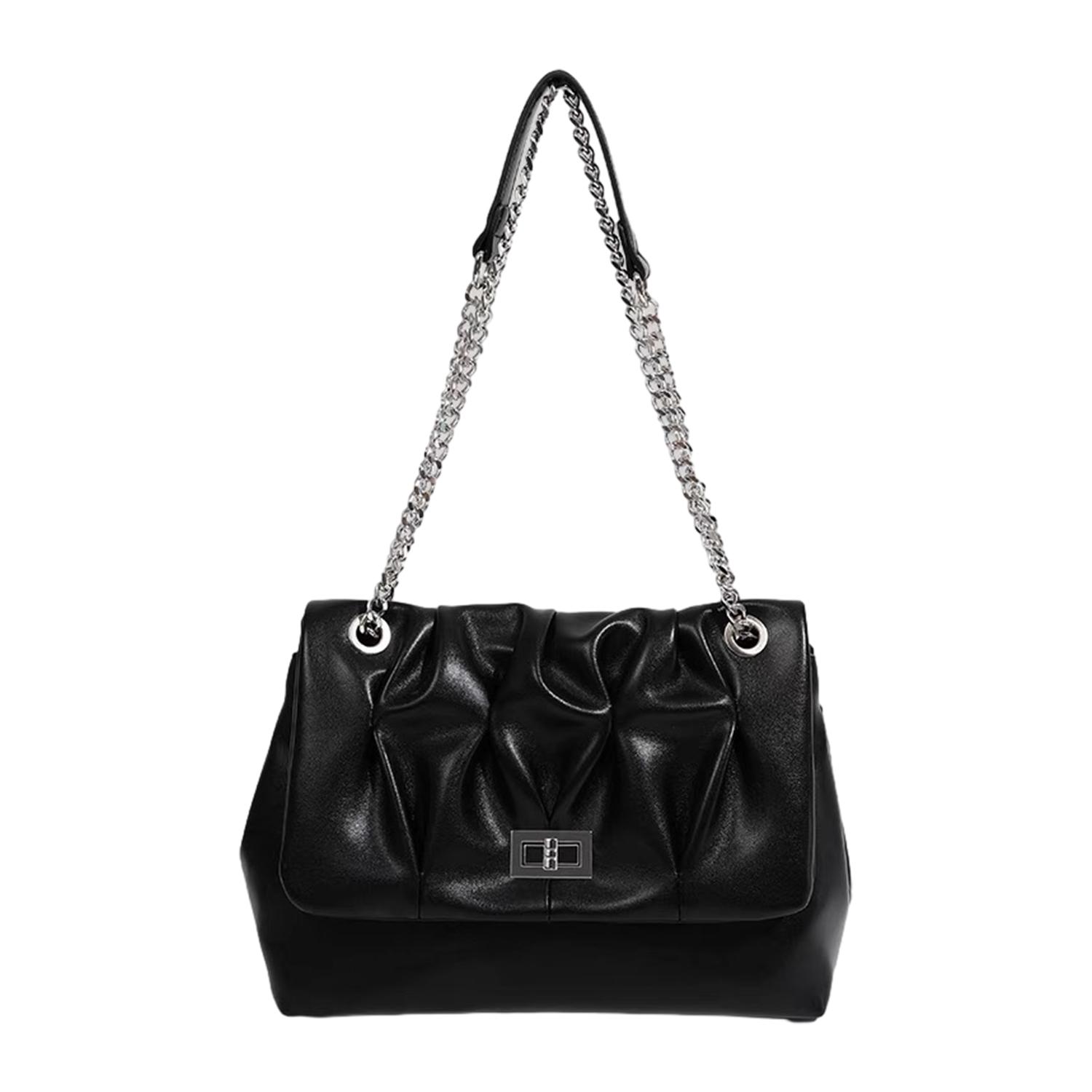 

Новая сумка-хобо UNITE STAR PU, сумка на плечо, сумка через плечо женская черно-белая US235393 27.9*9.9*19.1CM