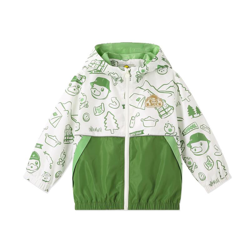 B.Duck Boys' Hooded Cartoon Windbreaker Jacket