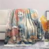 Artistic Cats  Print Flannel Blanket, High quality Comfortable for All Seasons, Home Decor, Warmth and Comfort