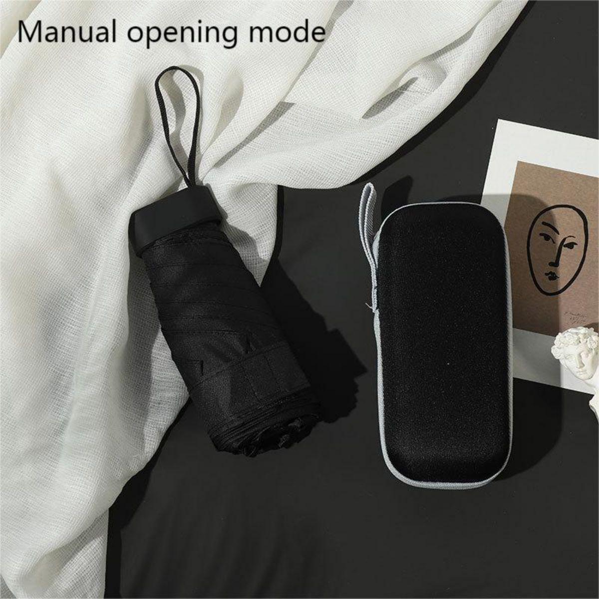 

Mini Sun Umbrella, Protective and UV Resistant, Rain or Shine Mini Umbrella Sun Umbrella 6K чёрный