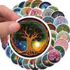 50PCS Tree of Life Stickers Vintage Aesthetic Sticker Vinyl Waterproof Decals for Scrapbooks Helmet Laptop Phone Water Bottle