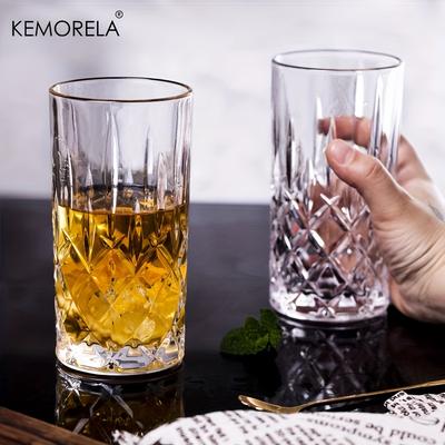 423ML Stemware 1/2 PCS Glass Cup Parties Glassware for Drinking Water Beer or Soda Stylish and Elegant Tableware Dishwasher