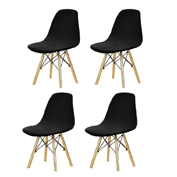 Protective Elastic Chair Cover Soft Milk Silk Fabric Universal Modern Aesthetic Armless Curved Shell Chair Slipcovers