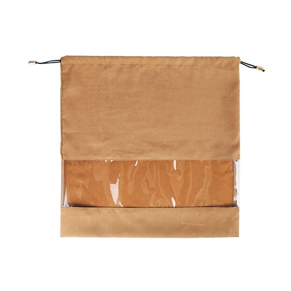 Visualisierungsfenster Handtasche Staubdichte Tasche Große Kapazität Ledertasche Aufbewahrungstasche