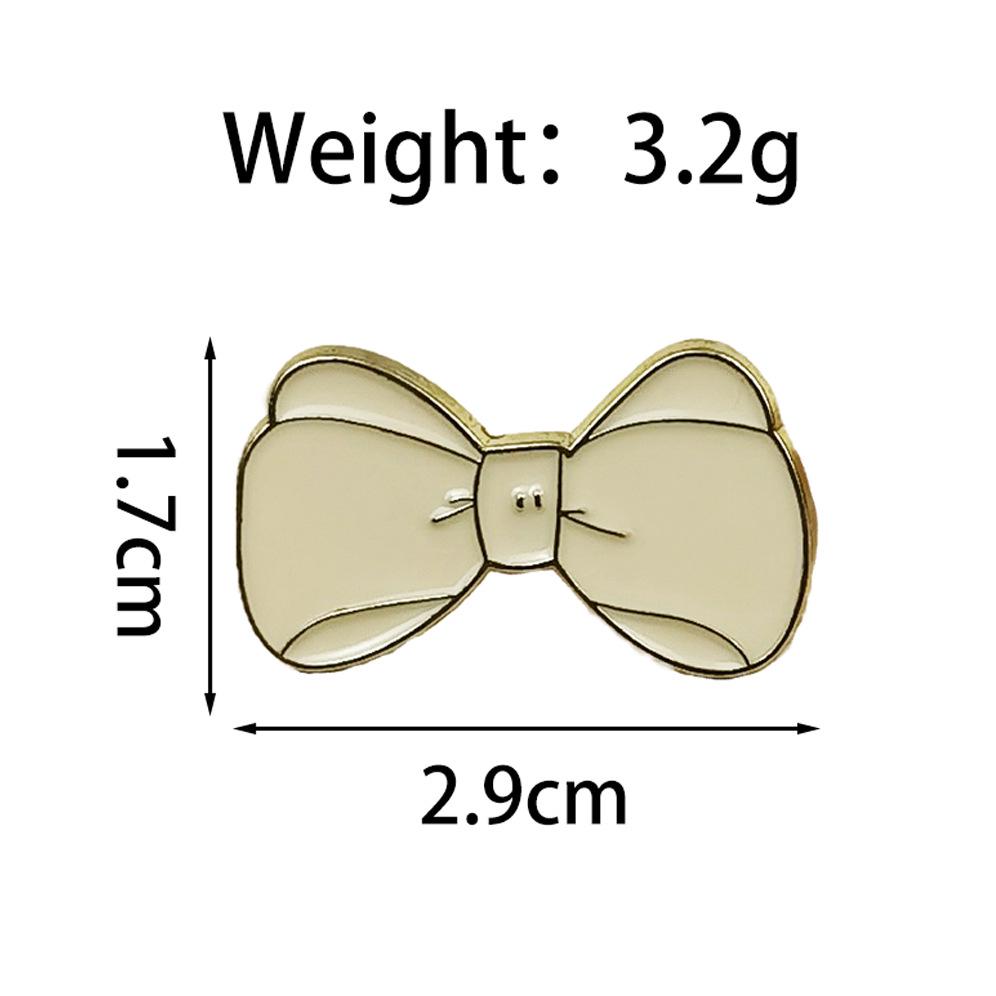 Creative Cartoon Girl Bow Brooch - Cute Alloy Badge for Clothes Accessories