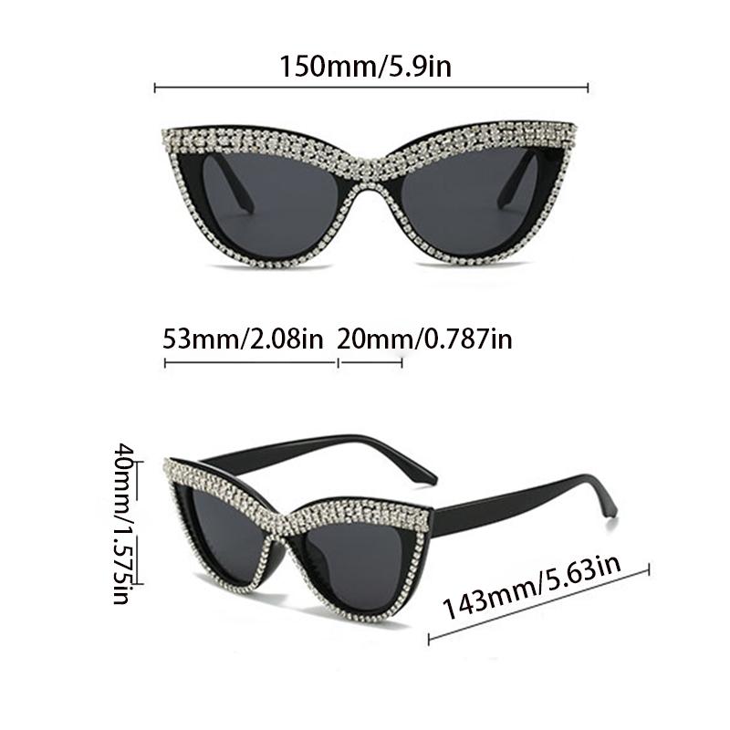 Non-polarized Handmade Diamond Sunglasses Women Cat Eye Ultralight Fashion Trend Sun Glasses