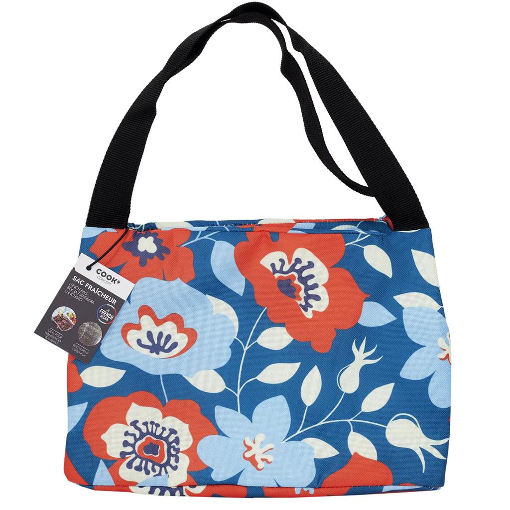 Les Trésors De Lily [A2873] - Sac repas fraicheur / Lunch bag 'Floral' multicolore - 25x16x14 cm