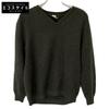 16AW Khaki Cashmerex Mohair V-neck Ribbed Oversized Knit Tops 34 grayUsed