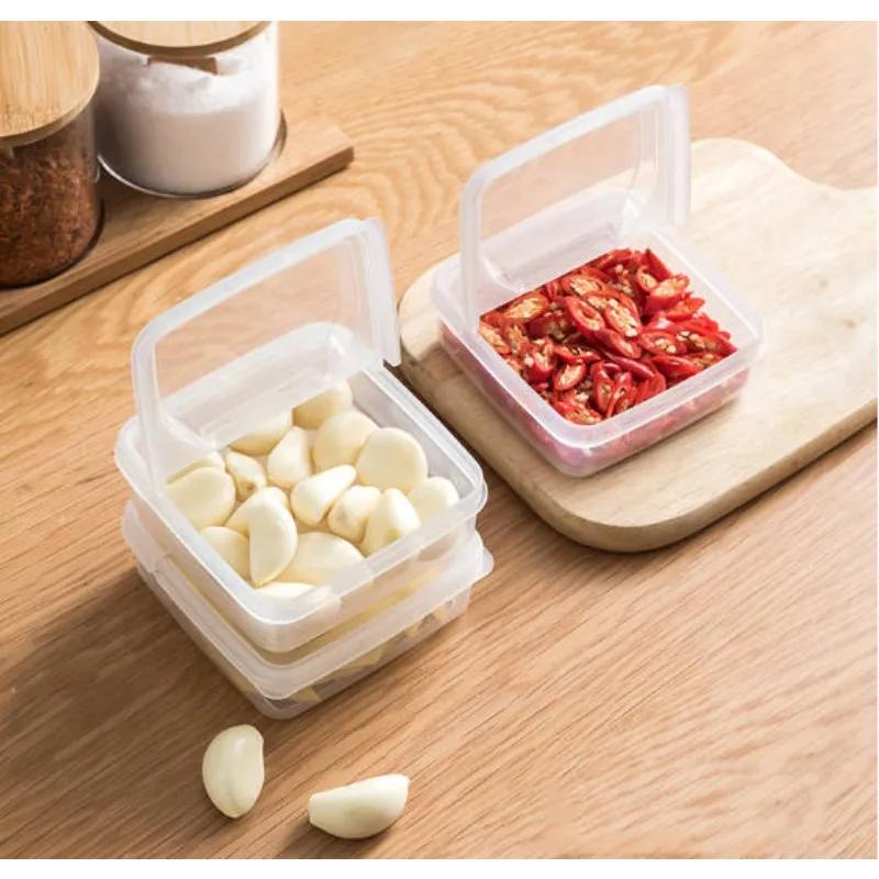 2PCS Transparent Butter Cheese Storage Box Portable Refrigerator Fruit Vegetable Fresh-keeping Organizer Box Cheese Box